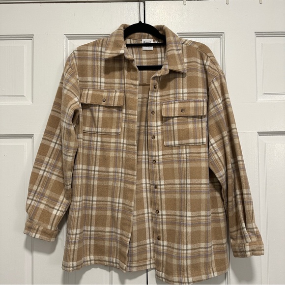 PRINCESS POLLY tan flannel - Picture 3 of 5